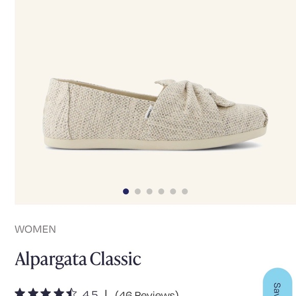 Toms Alpargata Classic; Fog Beachside Woven - Size 8.5 - Picture 6 of 9